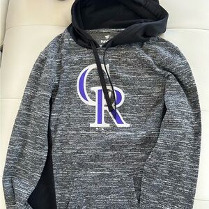 Fanatics Colorado Rockies Gray Heather Pullover Hoodie - Adult -size small -